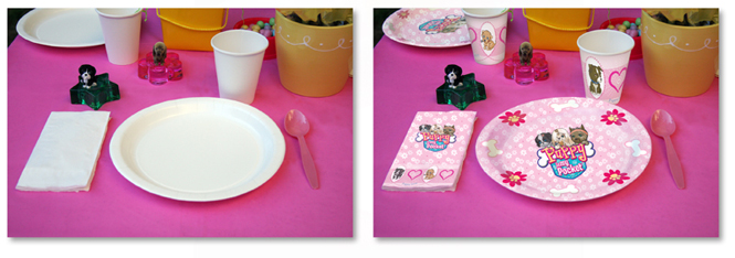 Before After Photo Retouching plates and cups